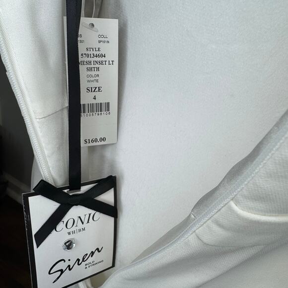 White House Black Market NWT size 4 cream knee length sleeveless sheath dress - Picture 8 of 14